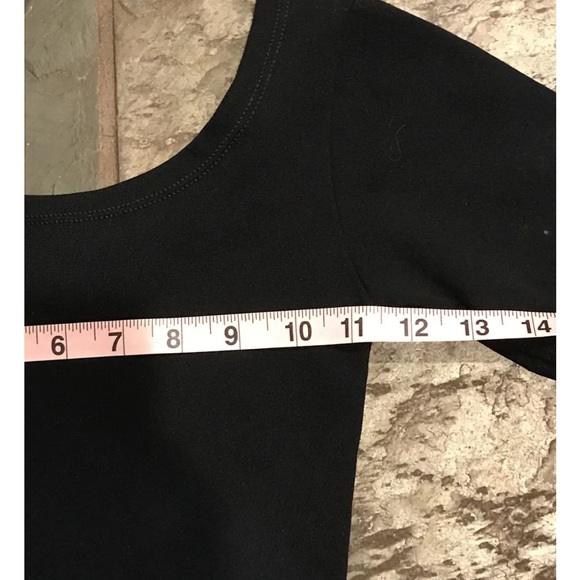 Izod LEOTARD BLACK blue Lacoste ALLIGATOR Logo,  GIRLS Average Dance Ballet VTG - Picture 5 of 10